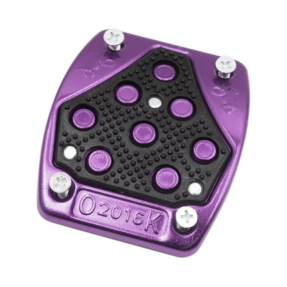 Unique Bargains Universal Black Purple Aluminum Alloy Antislip Brake Pedal Cover for Motorcycle