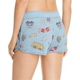 thumbnail image 2 of P.J. Salvage Womens Hippy Van, Hearts, Flowers Pajama Shorts, Blue, Small, 2 of 2
