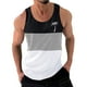 thumbnail image 1 of Hombres Casual Moda Patchwork Impresión Pullover Cuello Redondo Deportes Tanque, 1 of 3