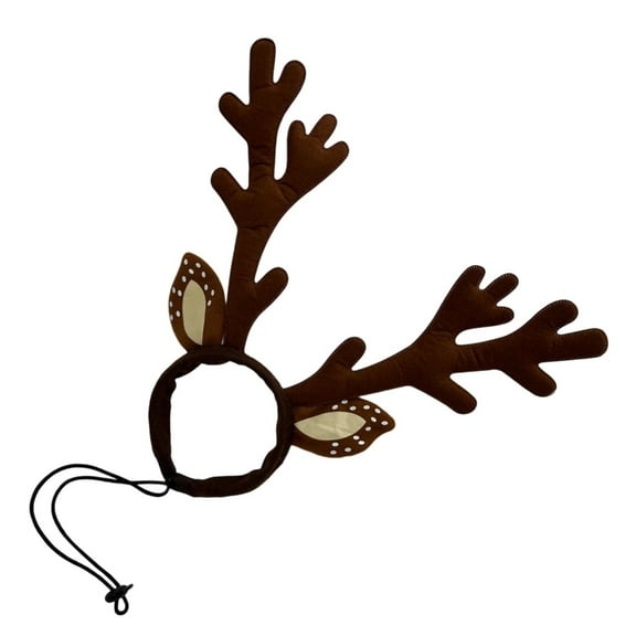 Holiday Pet Costume Reindeers Antlers Headpiece For Cats Dog Christmas