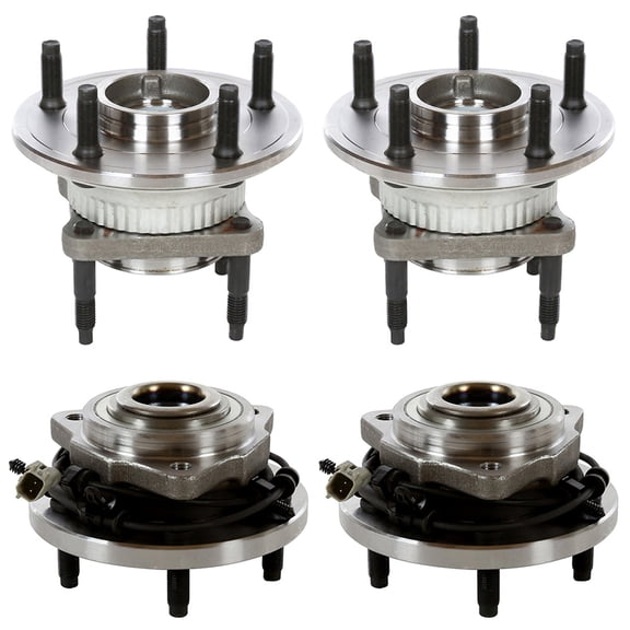 AutoShack Front & Rear Wheel Hub Bearing Assemblies with ABS Replacement for 2005-2010 Jeep Grand Cherokee 2006-2010 Jeep Commander 4-PC Set