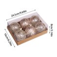 thumbnail image 3 of Hvmvliv Christmas Ornaments 6Pc 3.12inch Clear Christmas Tree Balls Decorations Transparent Painted Shatterproof Xmas Balls Hanging Boxed for Christmas Tree Pendant Gold, 3 of 7