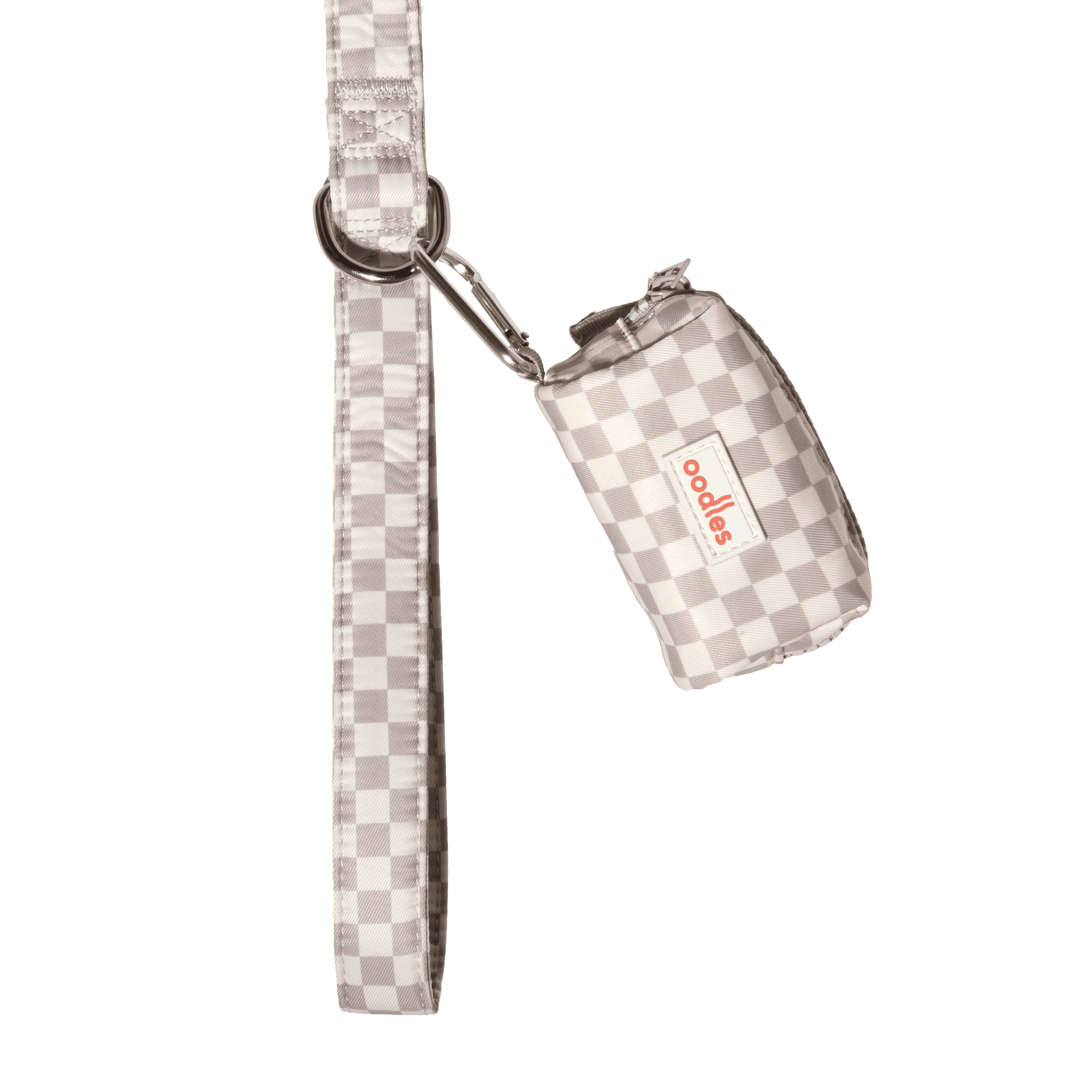Oodles Gray Checkered Dog Walking 3 Piece Set, Medium