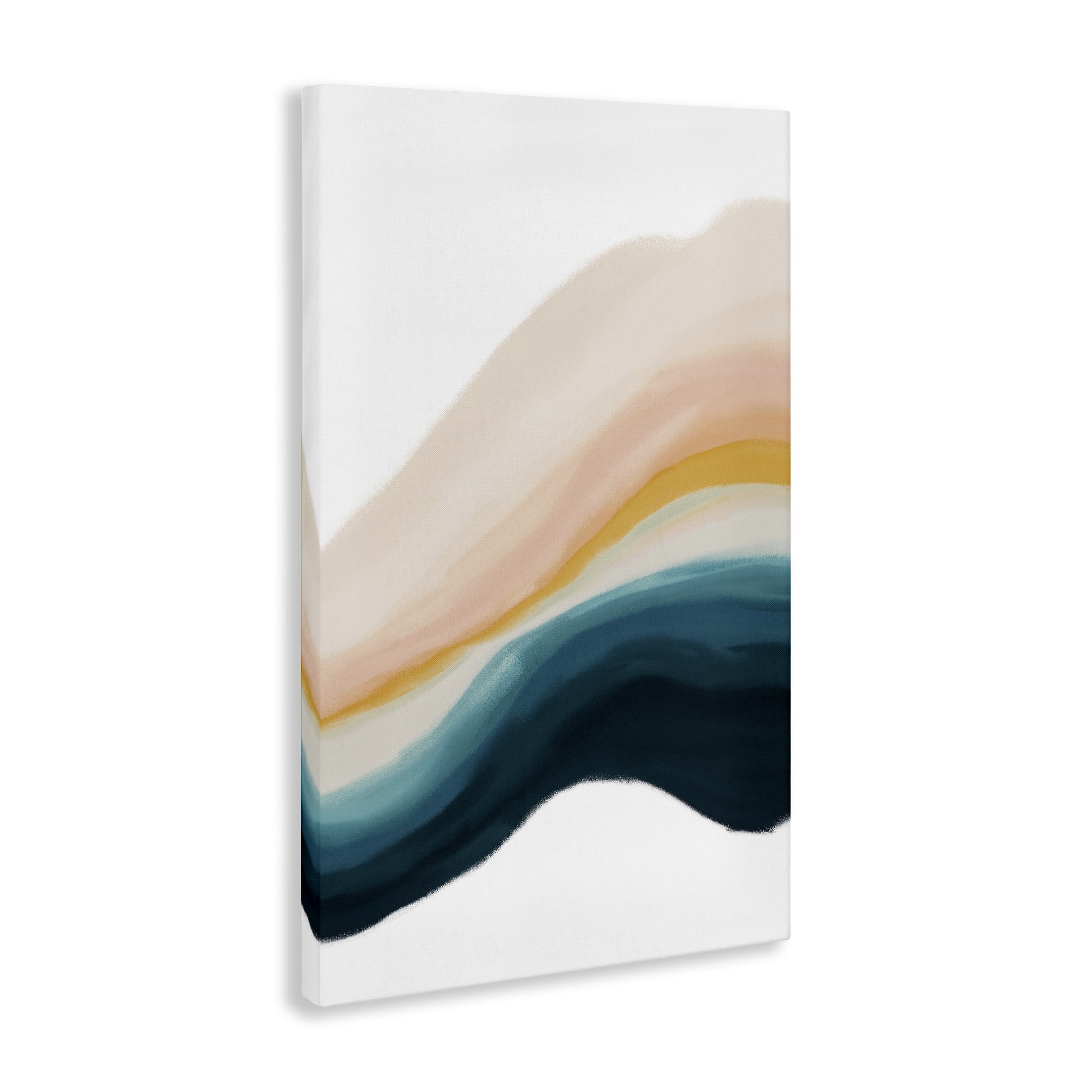Stupell Industries Peach Swirl Abstraction Abstract Painting Gallery Wrapped Canvas Art Print Wall Art, 20 x 30