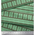 thumbnail image 2 of Soimoi Green Rayon Fabric Aztec Geometric Printed Fabric 1 Yard 42 Inch Wide, 2 of 3