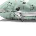 thumbnail image 4 of Bird Print Pet Bed, Japanese Cranes and Exotic Trees, Chew Resistant Pad for Dogs and Cats Cushion with Removable Cover, 24" x 39", Pale Blue White, by Ambesonne, 4 of 4