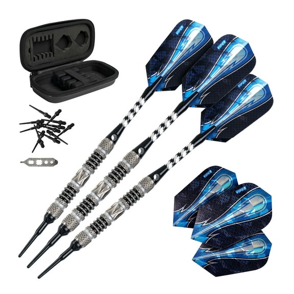 Viper Astro 80% Tungsten Professional Soft Tip Dart Set, Black, 18 Grams