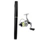 thumbnail image 1 of Portable Mini Pen Shape Retractable Fishing Rod with Reel, Black, 1 of 4