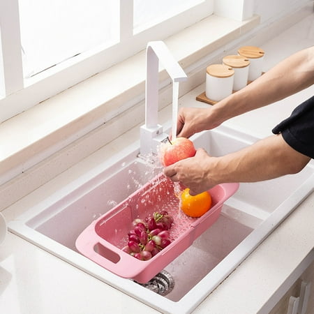 

Windfall Household Retractable Kitchen Sink Fruit Storage Rack Vegetable Drain Basket