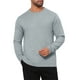 thumbnail image 4 of Suéter de punto suave de manga larga de cuello redondo clásico para hombre INSPIRE CHIC Edición color sólido M Gris claro, 4 of 6