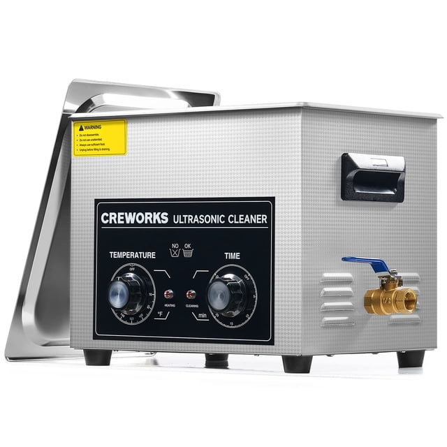 Máquina de limpieza por ultrasonido CREWORKS 10L con calentador y temporizador