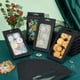 thumbnail image 4 of 24 cajas de regalo Kraft negras de 4,1×0,6×7,8 pulgadas para galletas, con ventana visible de PVC, cajas de papel Kraft plegables para dulces., 4 of 6