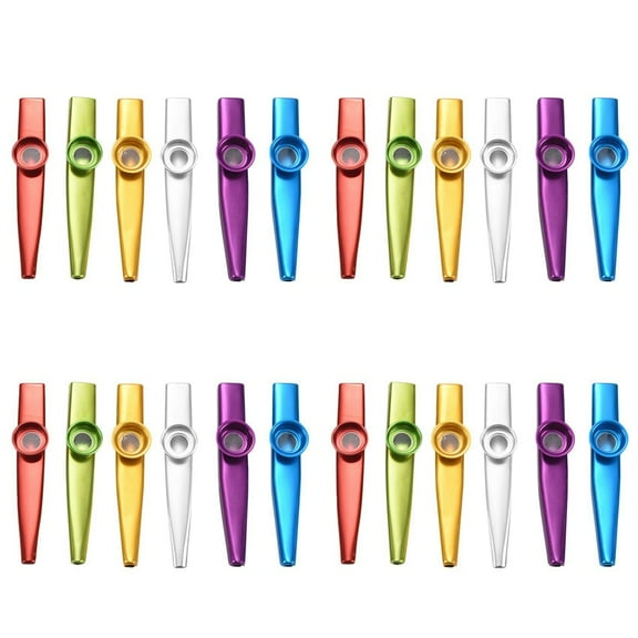 Set of 24 Colors Metal Kazoo Musical Instruments Good for A Guitar Ukulele Great Gift for Kids Music Lovers
