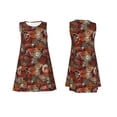 thumbnail image 3 of Bixox Coffee Stamp Print Women's Sleeveless A-Line Dress with Pockets, Casual Knee-Length Tank Dress for Summer-X-Large, 3 of 7
