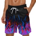 thumbnail image 3 of Men Summer Quick Dry Beach Shorts Casual Gym Fitness Short Pants Breathable Surf Board Shorts Swim Trunks Bathing Suit Swimwear, 3 of 6
