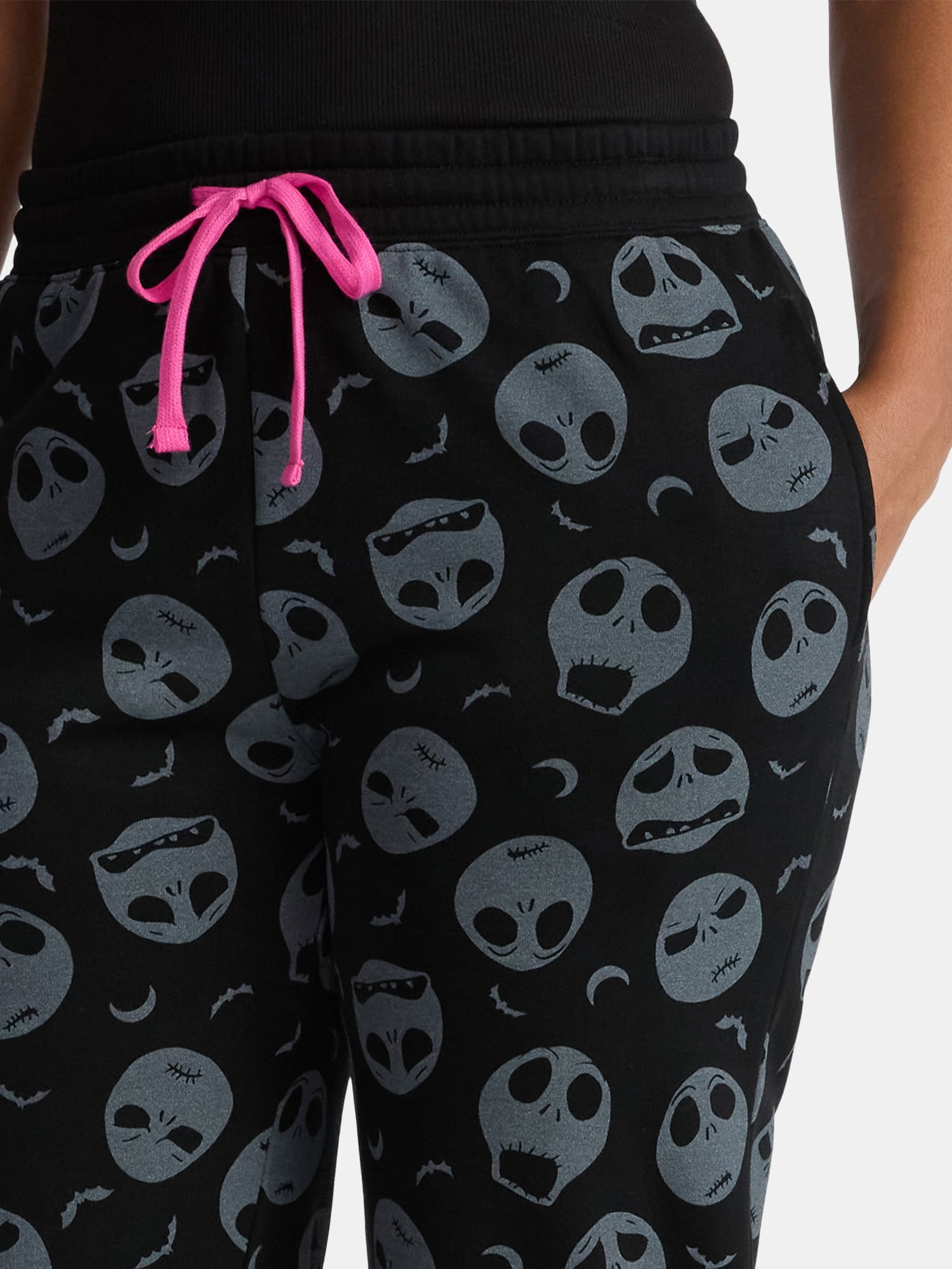 Disney Nightmare Before Christmas Women's Graphic Print Fleece Jogger Pants, Sizes XXS-XXL