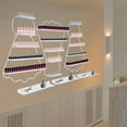 thumbnail image 4 of Metal Wall Mounted Nail Polish Storage Racks 5 Tiers White Display Rack Cosmetic Display Case Lipstick Perfume Wall Shelf for Home Spa Nail Salon Shop, 4 of 7