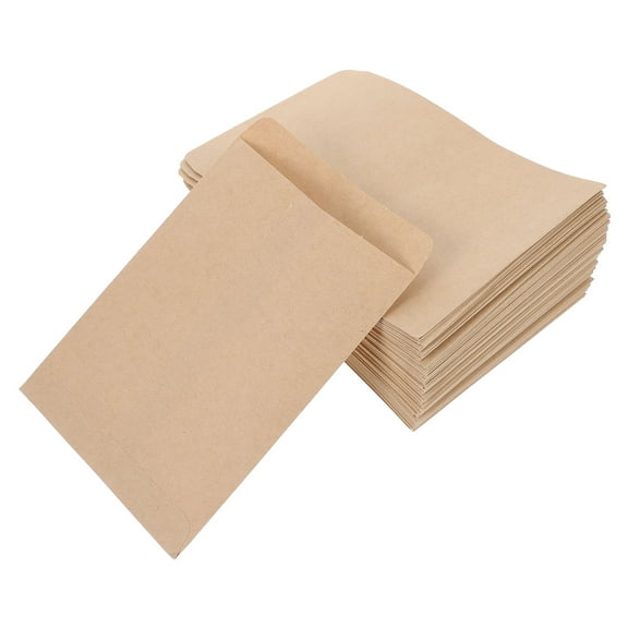 Minkissy 100Pcs Kraft Seed Envelopes Small Packaging Bags Khaki for Party Favors Wrapping