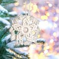 thumbnail image 1 of Last Chance Qaailabf Christmas Hand Woven Small Christmas Tree Christmas Circle Snowflake Decoration Small Pendant Hanging Wall Mounted, 1 of 6
