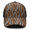 thumbnail image 3 of Leopard Print Baseball Cap Adjustable Size – Stylish Spliced Design Trucker Hat, Dad Hat with Full Print Front & Brim, Breathable Cotton Blend Snapback for Sports, Travel & Daily Wear, 3 of 3