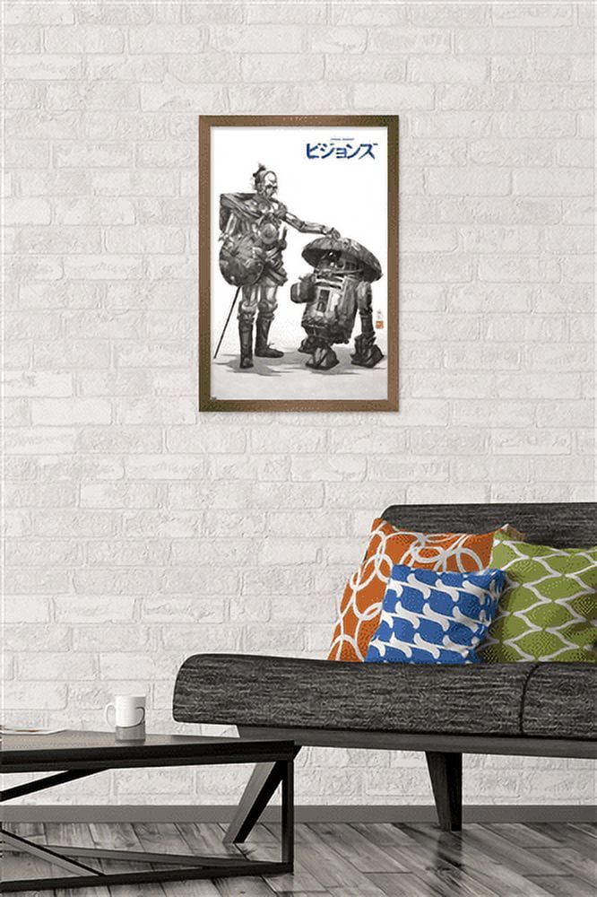 Star Wars: Visions - Droids Wall Poster, 14.725" x 22.375", Framed