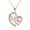 Rose Gold-RG, variant on TIMIFIS Necklace Exquisite Women's Gold Silver Rose Gold Mom's Love Shaped Diamond Necklace - Summer
