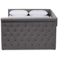 thumbnail image 4 of Baxton Studio Alena Tufted Queen Daybed with Trundle in Grey, 4 of 11