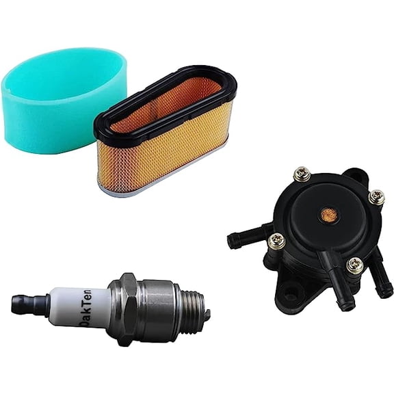 OakTen Air Filter Spark Plug Fuel Pump Pack with B-S 493909 496894 808656 RJ19LM