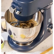 GE Appliances 5.3 qt Stand Mixer, Blue with Flat Beater, Dough Hook, Wire Whisk