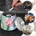 thumbnail image 6 of Cactus Watercolor Print Ashtray with Lid Smell Proof Cigarette Ashtray Stainless Steel Smokeless Ash Holder for Indoor Outdoor, 6 of 7