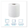 Boardwalk TwoPly Toilet Tissue, Septic Safe, White, 4.5 x 3, 500