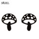 thumbnail image 1 of SMJEL-Pendientes pequeños de acero inoxidable para mujer, joyería de moda, cohete, Calavera, hoja, manzana, cereza, pata de perro, Pendientes, 1 of 2