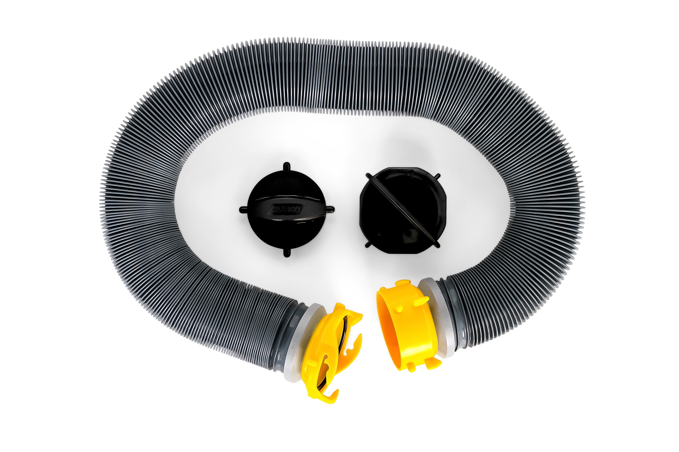 Camco 10-Foot Deluxe RV Sewer Hose Extension | Extend the Reach of RV Sewer Hose | Durable Vinyl, Gray and Yellow | (39665)
