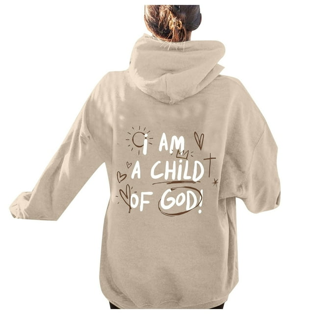 VBARHMQRT Sweat à Capuche Noir pour Femmes Mode Décontractée Imprimé Manches Longues avec Poche