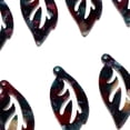 thumbnail image 4 of 10 piezas de colgantes de hojas de acrílico transparente DIY colr fabricación Púrpura Sunnimix Cabujón colgante, 4 of 7