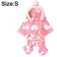 thumbnail image 2 of Pet's heart four leg clothes Dog's warm cotton clothes Pet's clothes Pet's coral velvet, 2 of 6