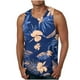 thumbnail image 1 of Camiseta sin mangas de cuello redondo para hombre, estilo informal, con estampado hawaiano, sin mangas, deportiva, con cuello redondo, 1 of 4