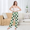 thumbnail image 6 of FORMRS Women's Pajama Pants with Pockets Soft Comfy Loungewear Sleep Bottom, Sizes S-2XL, Green and White Plaid Pattern, 6 of 8