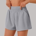 thumbnail image 3 of Running Shorts for Women High Waist Pockets Lightweight Breathable Yoga Gym Active Sports Workout Athletic Shorts, 3 of 6