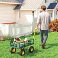 thumbnail image 2 of Outsunny Garden Cart with Removable Sides to Convert into Flatbed, Green, 2 of 10