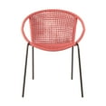 thumbnail image 4 of Dining Chair with Interwoven Geometric Seat and Back, Set of 2, Pink, 4 of 5