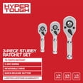 thumbnail image 3 of Hyper Tough 3-Piece Pear Head Stubby Ratchet Set, 3 of 11