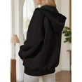 thumbnail image 3 of Weardear Womens Zip Up Hoodie Lightweigh Casual Long Sleeve Fall Sweatshirts with Pockets, 3 of 5