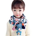 thumbnail image 1 of 2022 Baby Girls Triangle Scarf Spring Winter Boys Shawl Children Warm Windproof Neckerchief Cute Pompom Kids Scarves100cm 120cm Gong Bohan LED, 1 of 1