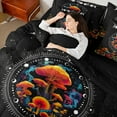thumbnail image 4 of Homewish Botanical Mushroom Bedding Comforter Set 7pcs for Teenagers,Bohemian Starry Sky Queen Bedding Sets Super Cozy,Exotic Style Queen Sheet Sets,Breathable Home Decor,Reversible, 4 of 8