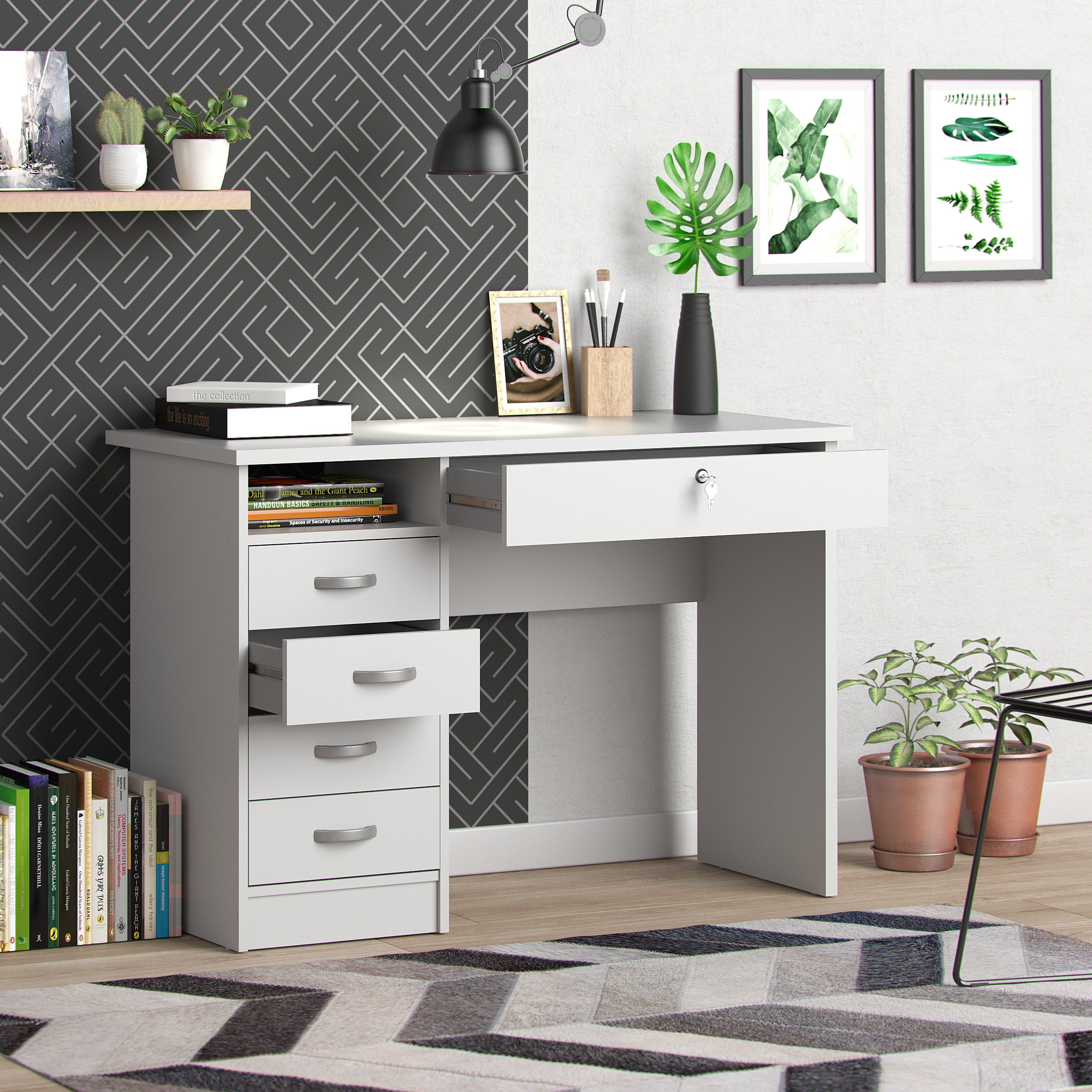 Tvilum Walden Transitional Engineered Wood Home Computer Office