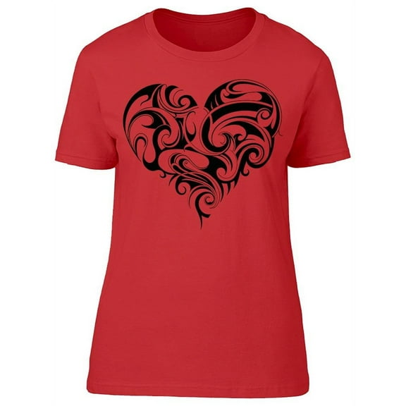 Heart Shape Tattoo Ornament Art T-Shirt Women -Image by Shutterstock, Female Medium