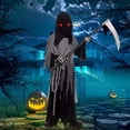 thumbnail image 4 of Disfraz de cosplay de la muerte de Halloween para niños, traje de fiesta de terror para hombre grande, traje de escenario, 4 of 4