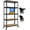 Black, variant on HOMEDANT House Black 5 Tier 24.4" W Laminated Metal Shelving Unit Adjustable Storage Utility Rack Heavy Duty Shelves Organization Multipurpose Shelf Kitchen Garage Pantry Closet