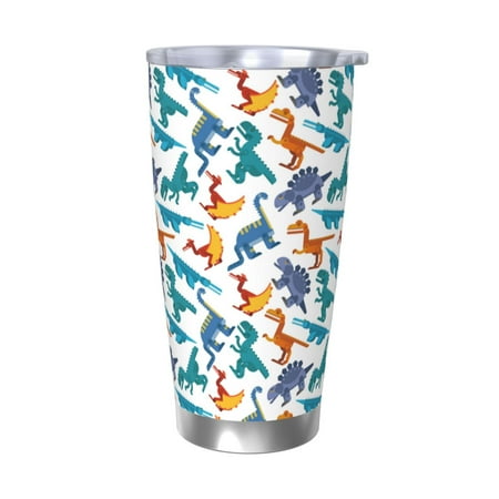 

Tideii Block Dinosaur for 20OZ Car Cup Stainless Steel Cold and Hot Cup with Lid Suitable for Outdoor and Home Unisex-Without Straw
